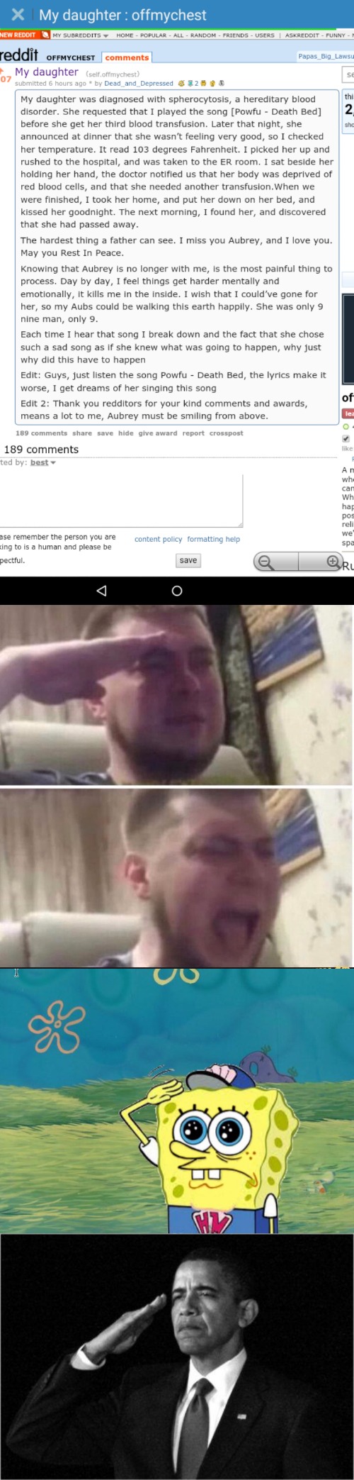 Image tagged in obamasalute,spongebob salute,crying salute Imgflip