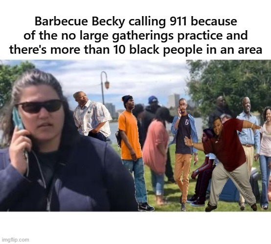 Image tagged in barbeque becky 911 more than 10 black people Imgflip