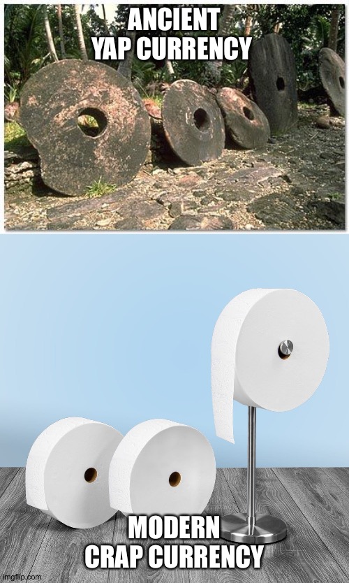 Money then and now. Imgflip