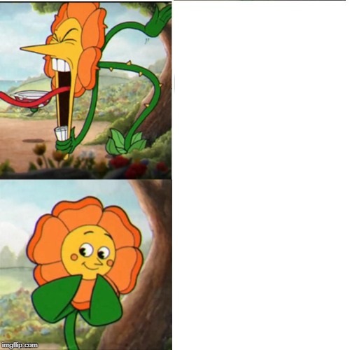 yelling flower Blank Template Imgflip