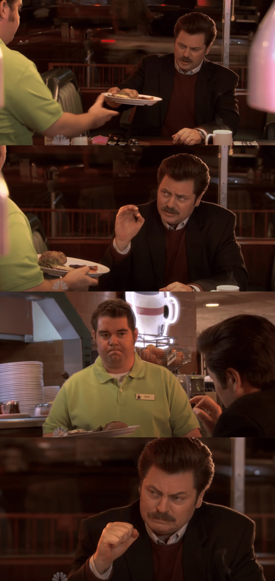 Ron Swanson All the Bacon and Eggs you have Blank Template Imgflip