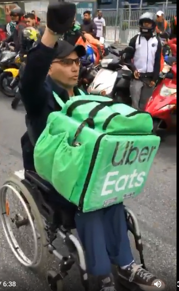 Uber Eats Man in WheelChair Blank Template Imgflip