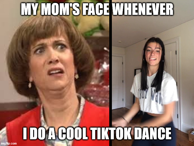 My mom's face when I do a tiktok dance Imgflip