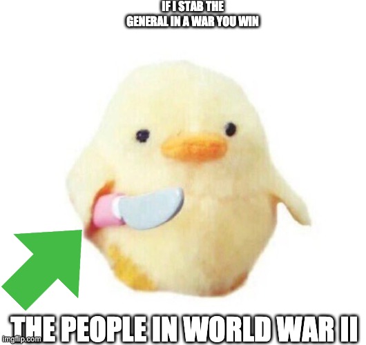 Image tagged in duck with knife Imgflip