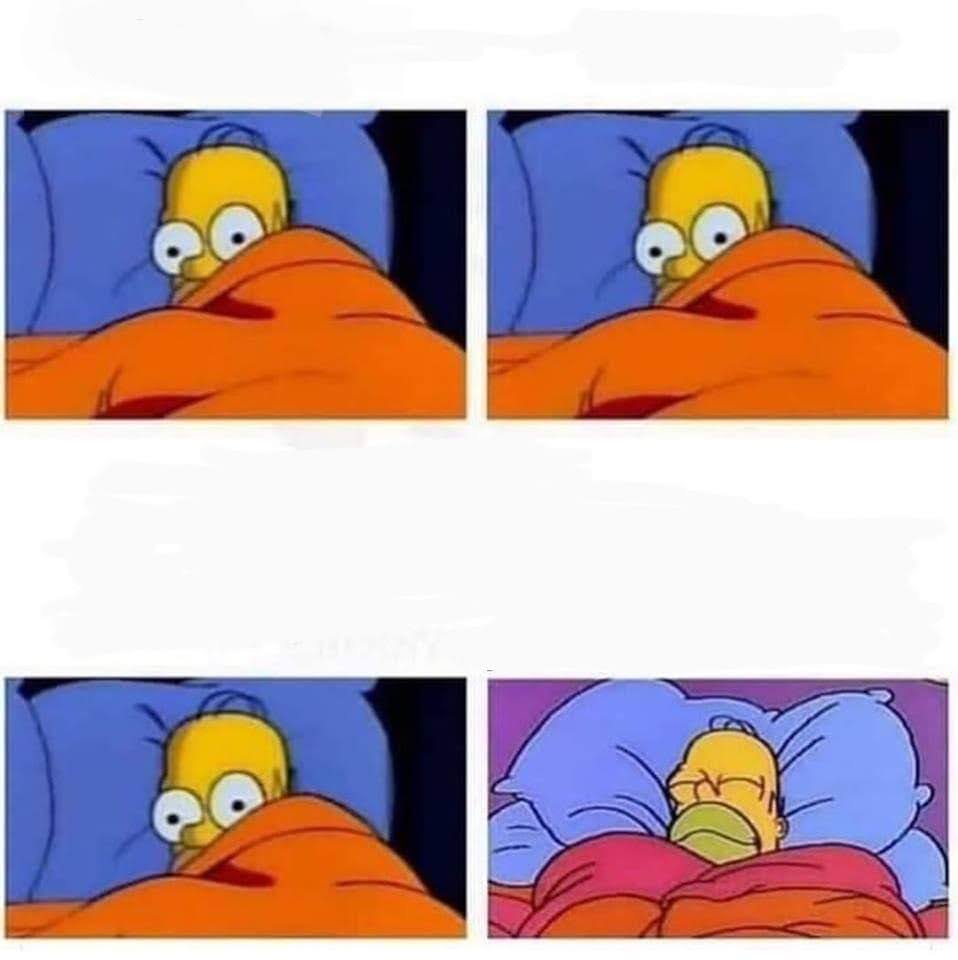 Homer cant sleep x4 Blank Template Imgflip