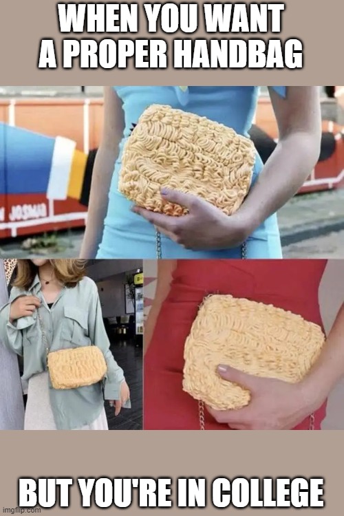 Image tagged in memes,funny,ramen,bag Imgflip
