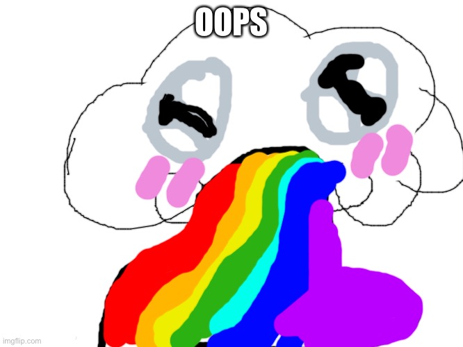 Rainbow cloud throw up Imgflip