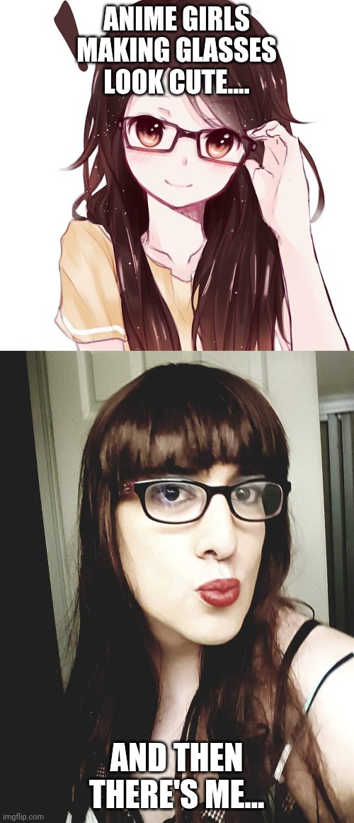 Anime Glasses Meme Template
