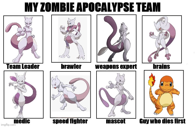Zombie Apocalypse Team Pokemon