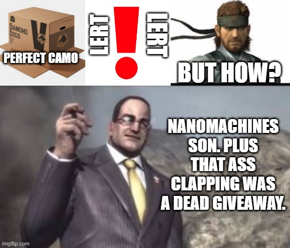 Image tagged in solid snake snakes,nanomachines son Imgflip