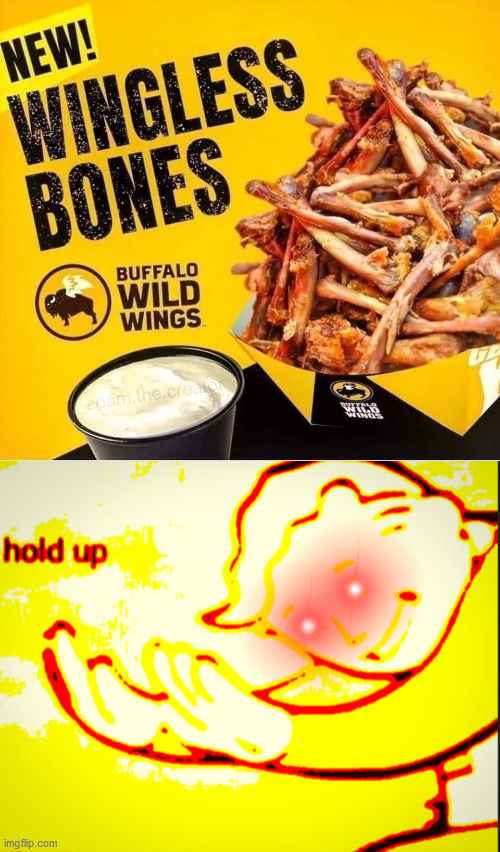 Image tagged in deep fried hold up,chicken wings Imgflip