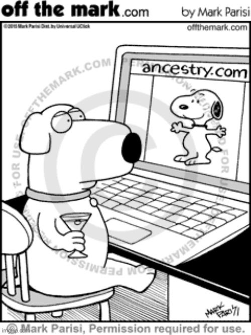 Brian goes on and finds an image of Snoopy. Imgflip