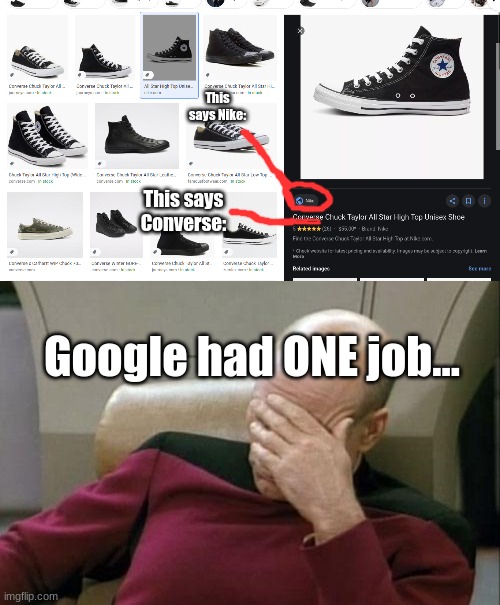 Not even kidding, I looked up black CONVERSES, and this is what I got