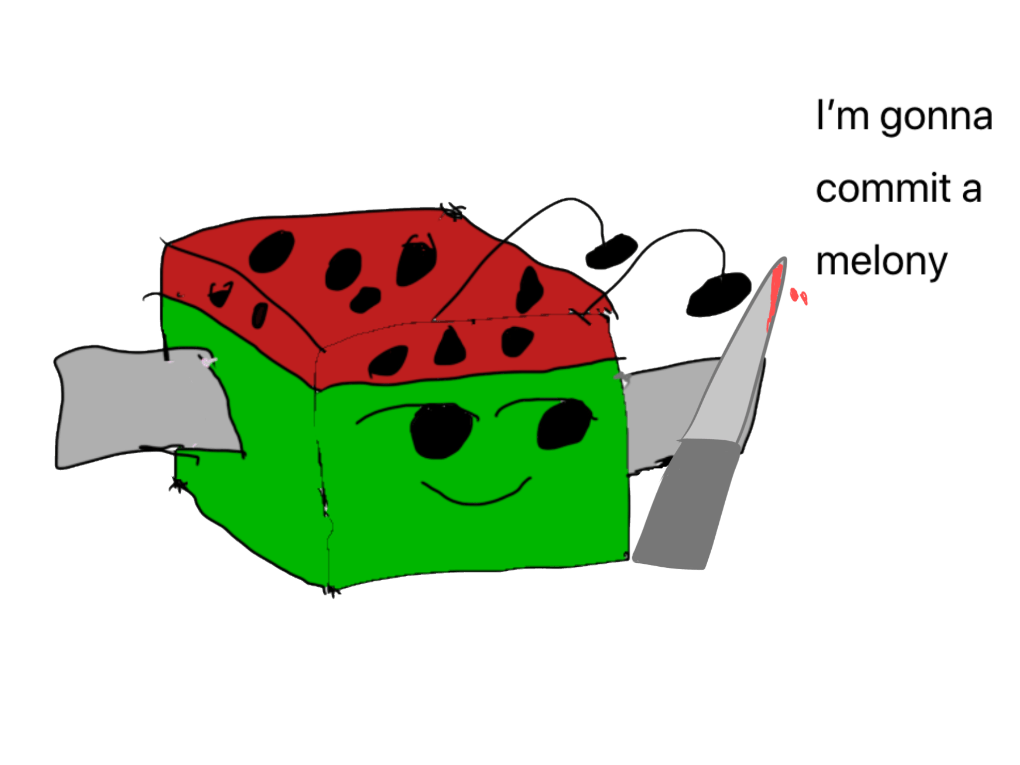 Melon I’m gonna commit a melony Blank Template Imgflip