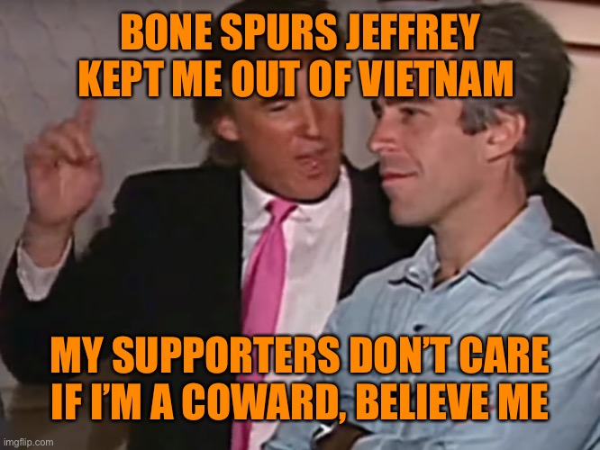 America has fallen far with private bone spurs in charge