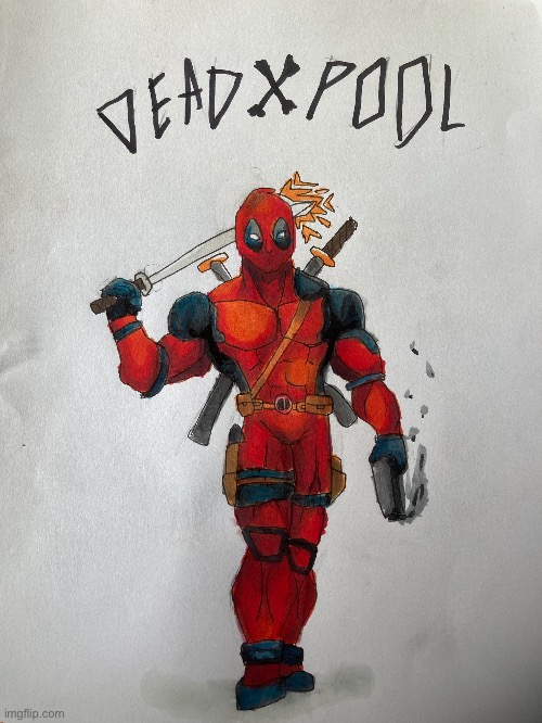 Surprisingly this is my first ever drawing of deadpool and it was