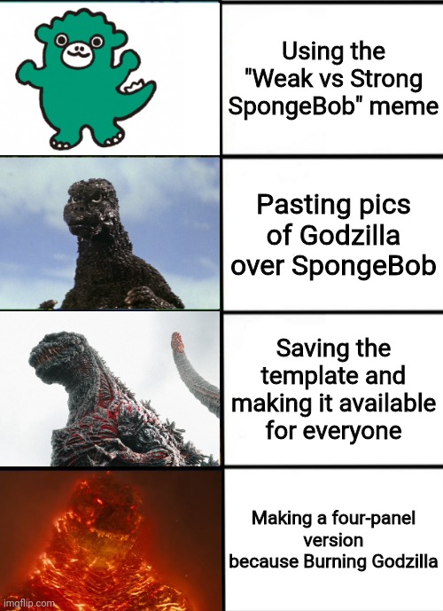 Strength of Godzilla 4panel Imgflip