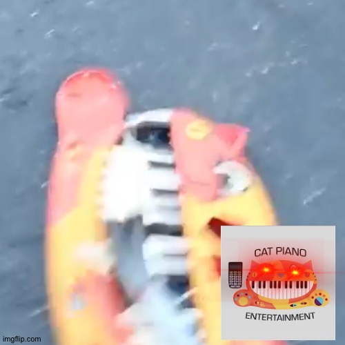 Piano Cat Meme Cartoon