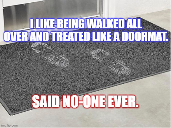 Image tagged in doormat Imgflip