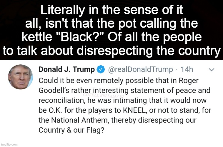 Image tagged in trump pot calling the kettle black Imgflip