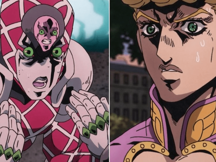 JoJo Golden Wind King Crimson and Giorno Blank Template Imgflip