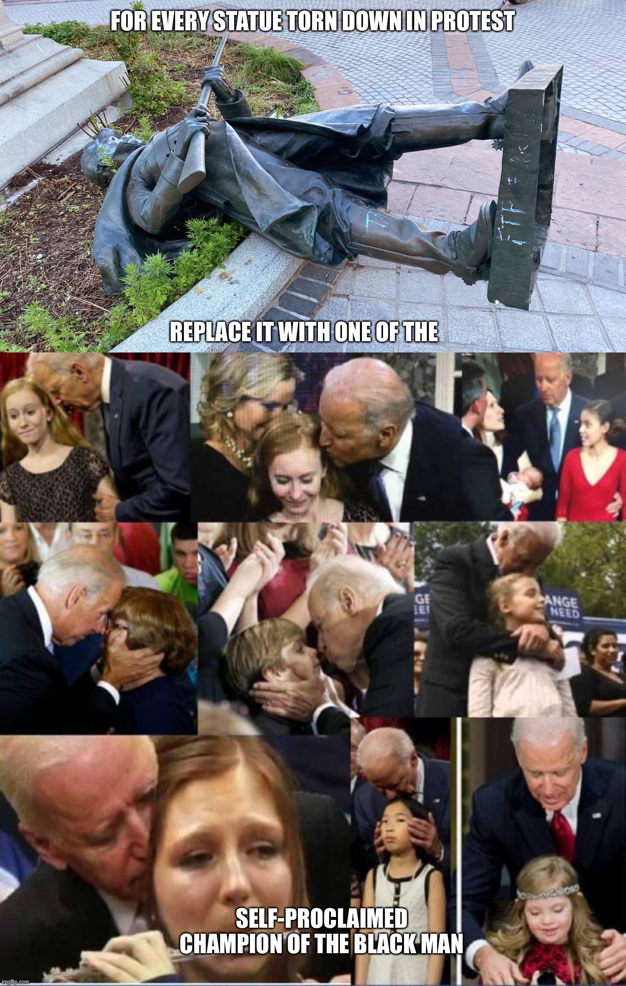 Biden statues Imgflip