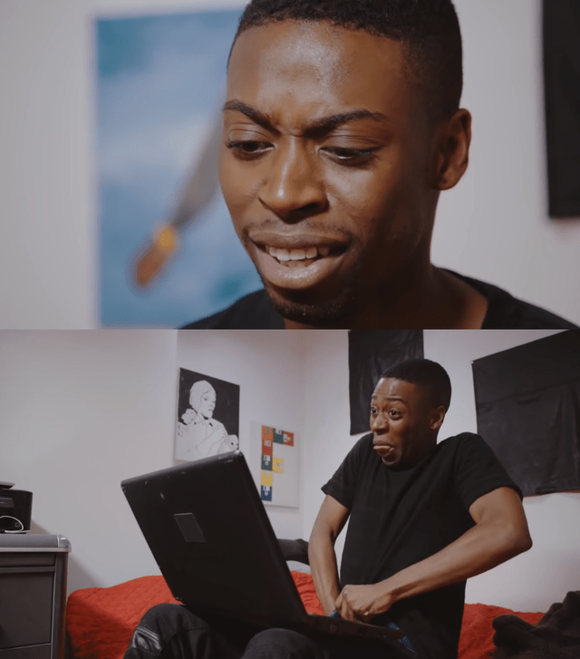 Black guy laptop Blank Template Imgflip