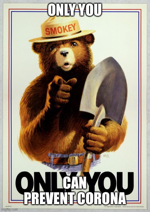 Corona Prevention with Smokey The Bear Imgflip