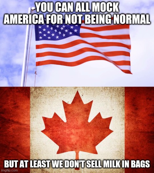 Image tagged in canada,usa flag Imgflip