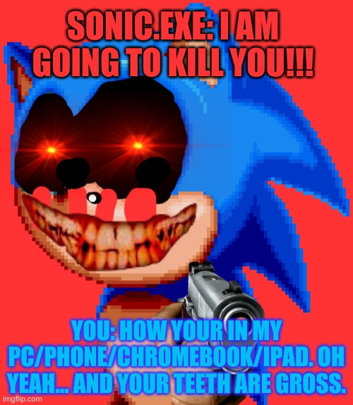 sonic with a gun Imgflip