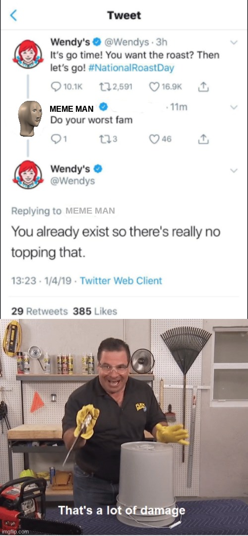 Wendys roast Imgflip