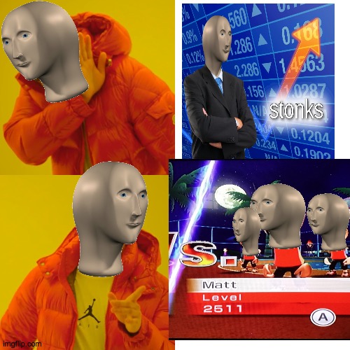 stonk hotline bling Imgflip