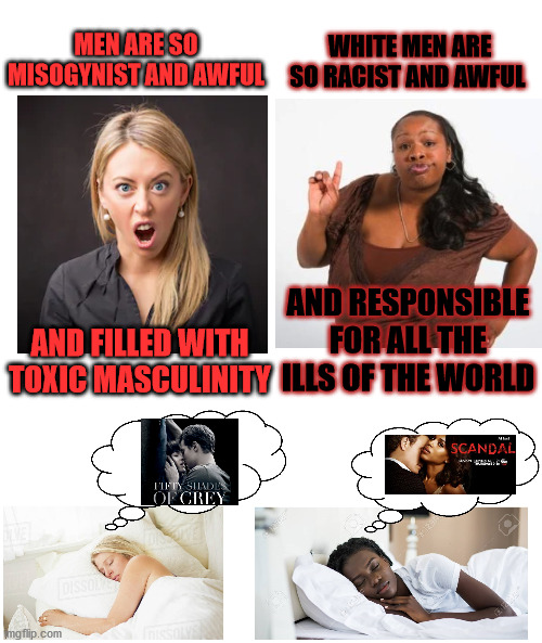 Image tagged in women,black woman,fifty shades of grey,scandal,feminism