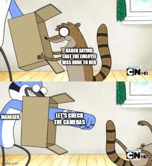Mordecai Punches Rigby Through a Box Imgflip