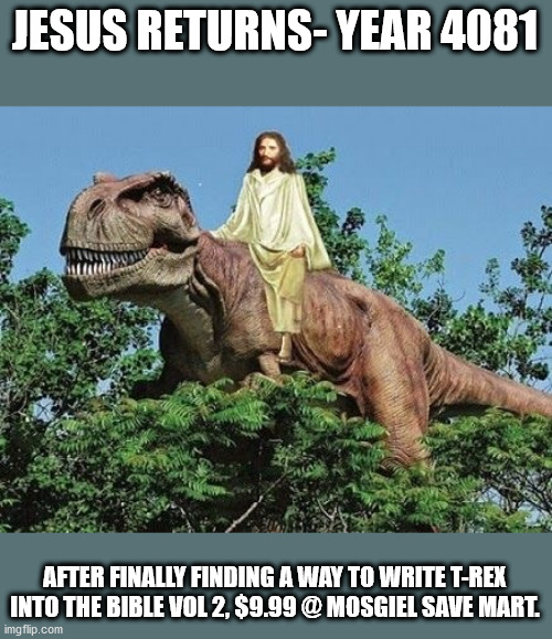 Jesus on Trex Imgflip