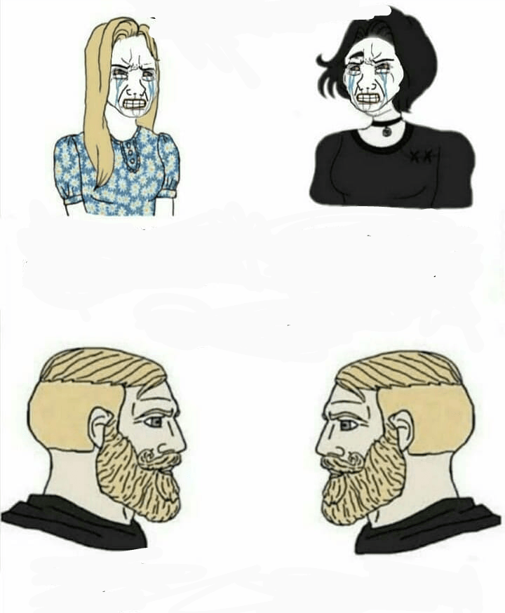 2 girls 2 chads Blank Template Imgflip