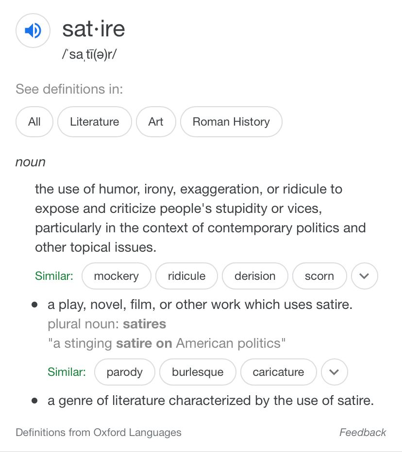Satire definition Blank Template Imgflip