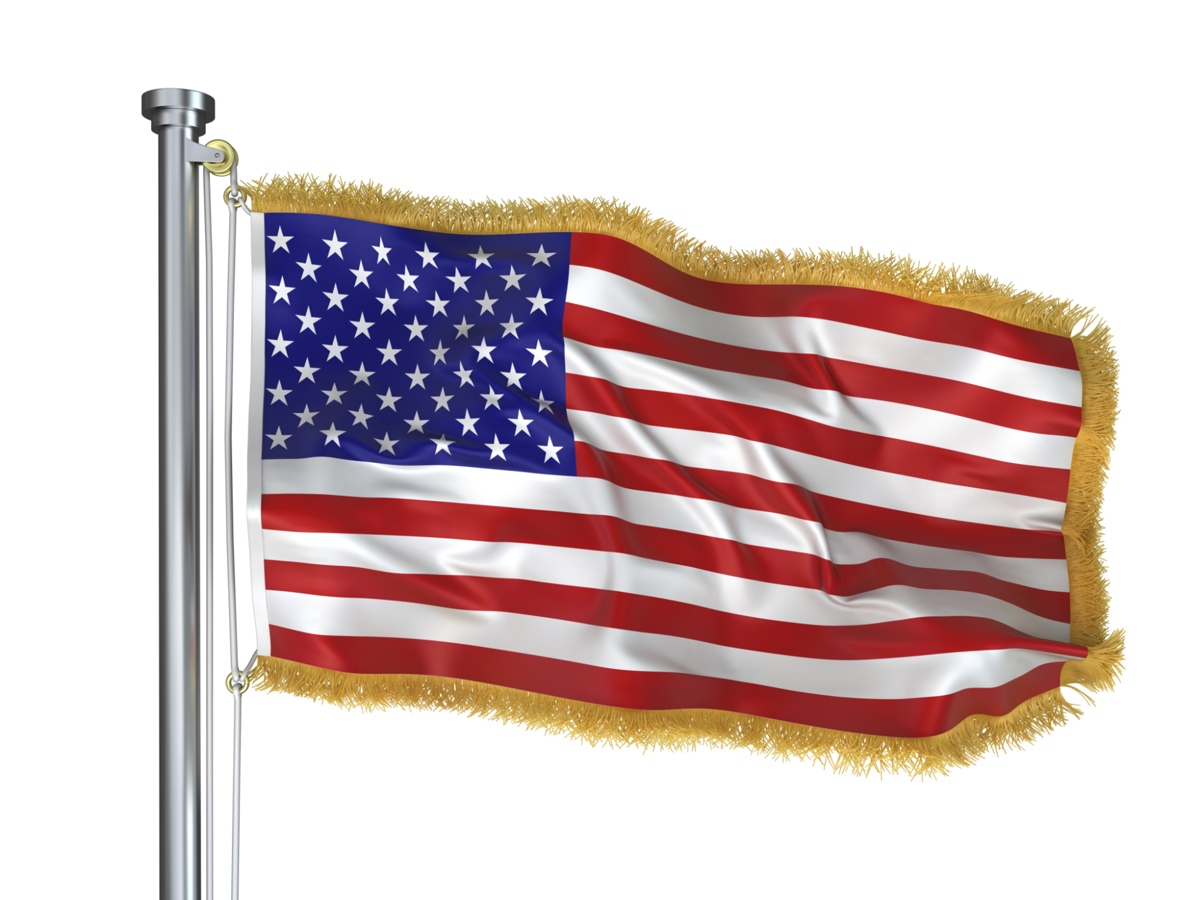 American flag with gold fringe Blank Template Imgflip