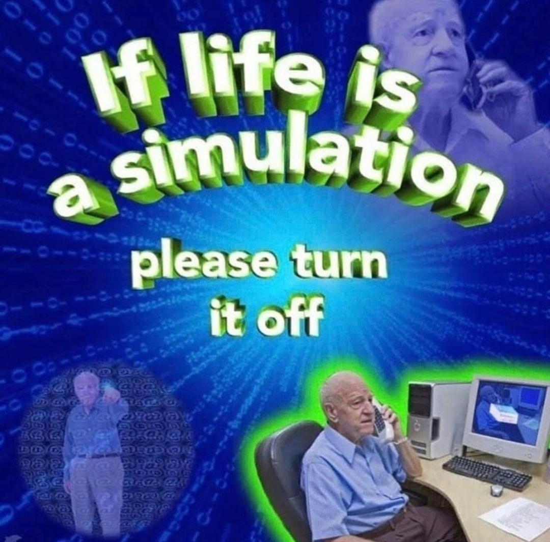 if life is a simulation please turn it off Memes Imgflip
