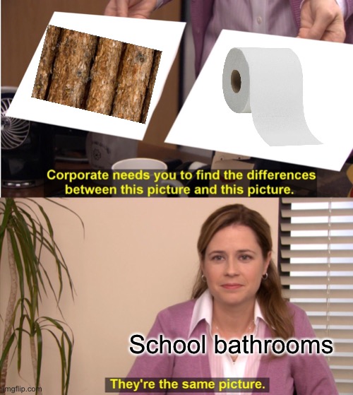 School bathroom be like Imgflip