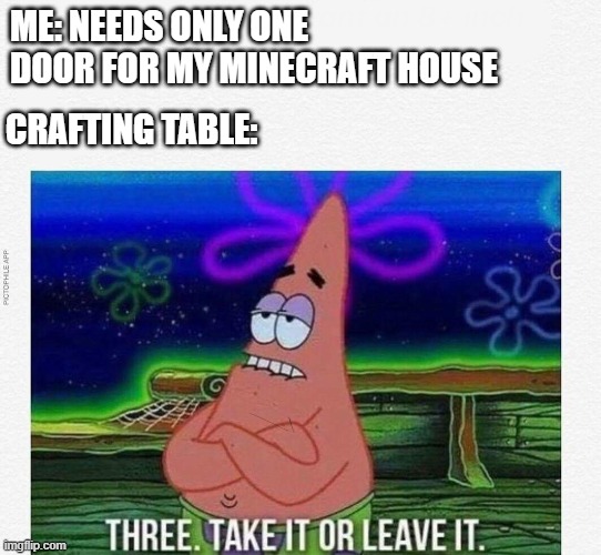 Generously Annoying Crafting Table Imgflip
