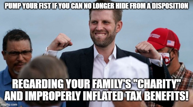 Image tagged in eric trump fist pump Imgflip