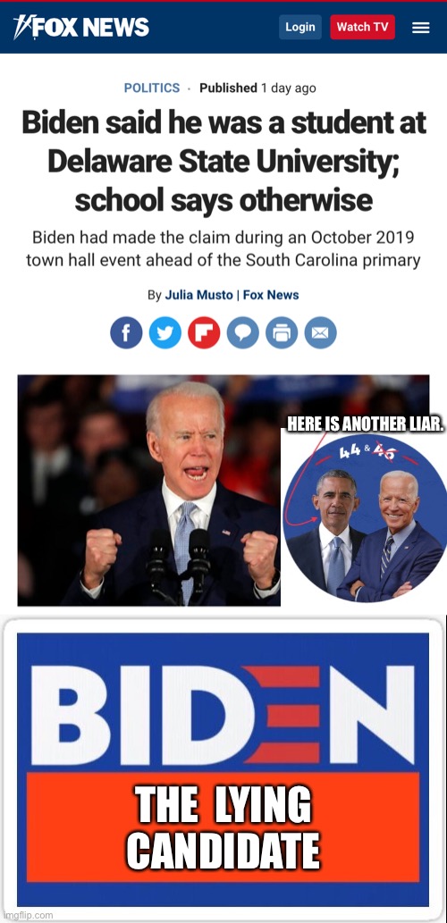 China Joe Biden, the serial liar! Imgflip