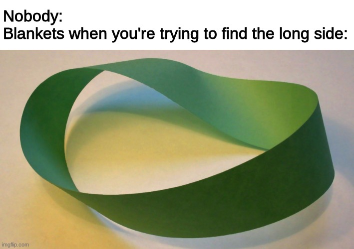 Image tagged in memes,funny,mobius strip,infinity,blanket,gifs Imgflip