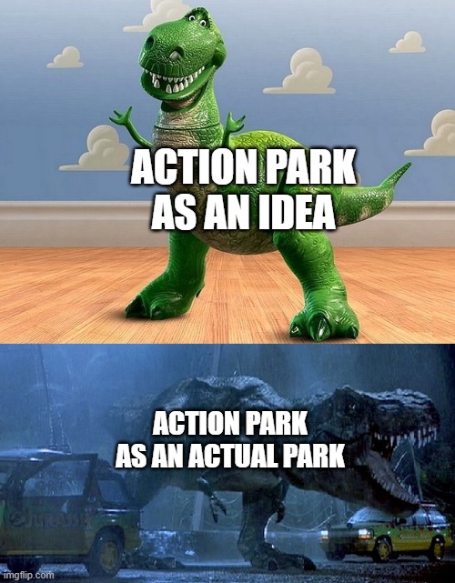 Jurassic Park Toy Story TRex Imgflip