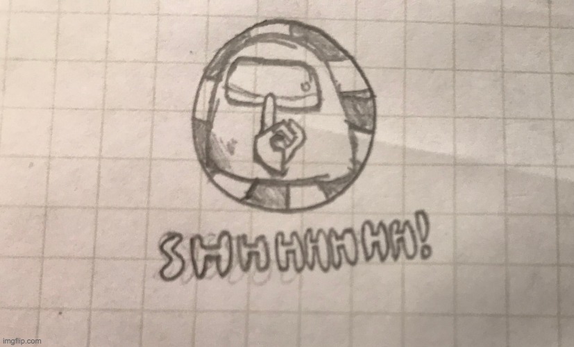 a small among us doodle i made while bored in online class Imgflip