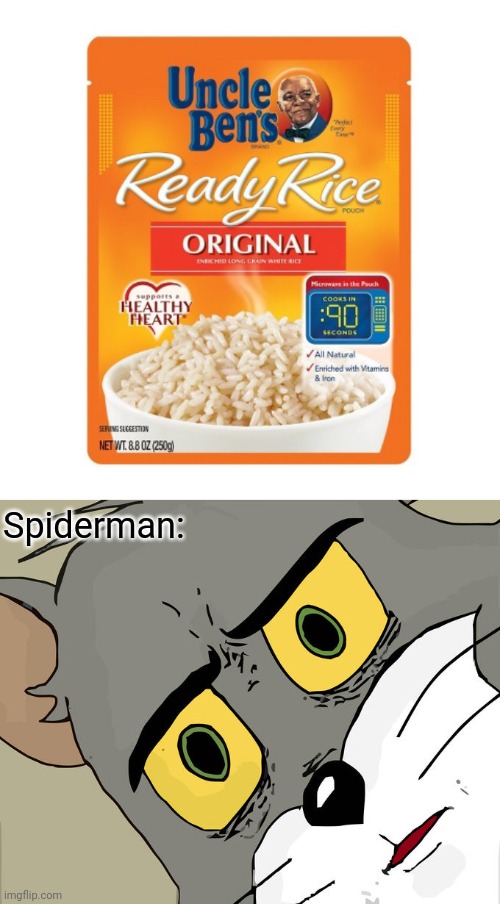 Image tagged in uncle ben ready rice,memes,unsettled tom Imgflip