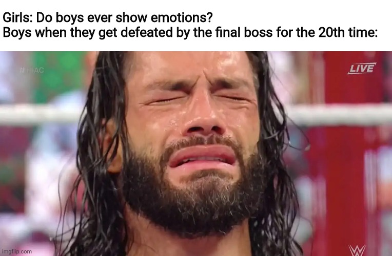 Roman Reigns crying Imgflip