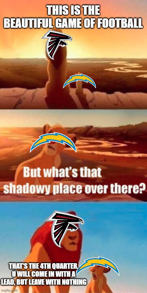 Falcons mentoring Chargers Imgflip