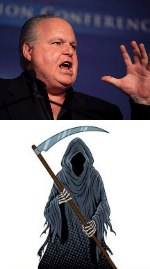 rush limbaugh grim reaper angel of death Memes Imgflip